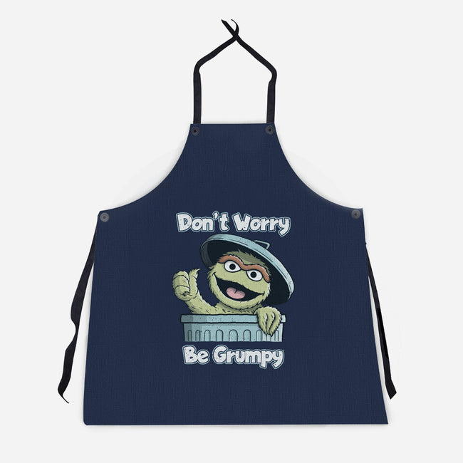 Don't Worry Be Grumpy-Unisex-Kitchen-Apron-NMdesign