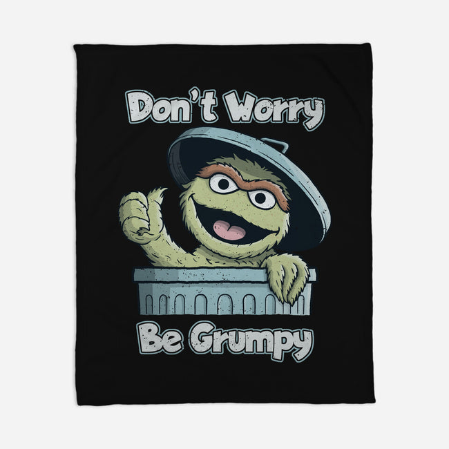 Don't Worry Be Grumpy-None-Fleece-Blanket-NMdesign
