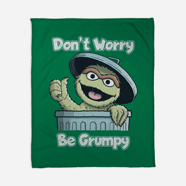 Don't Worry Be Grumpy-None-Fleece-Blanket-NMdesign