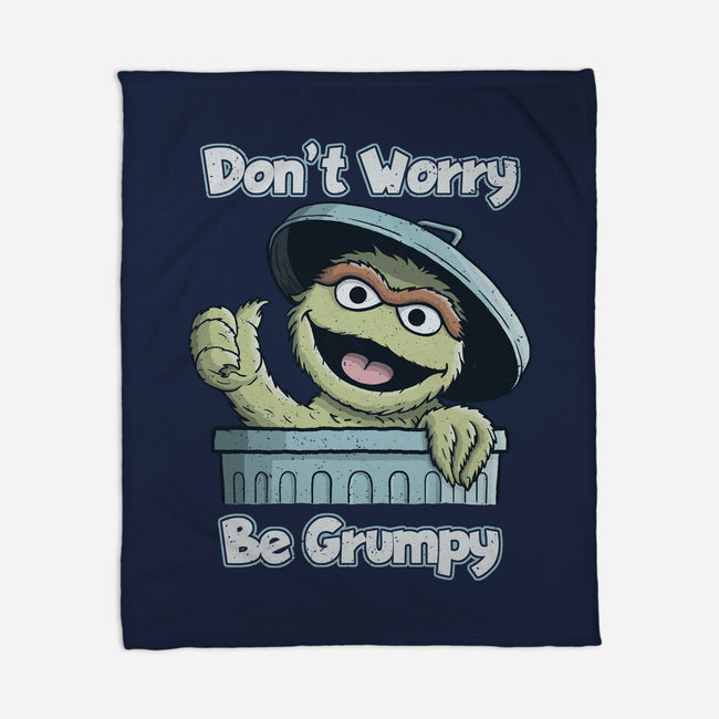 Don't Worry Be Grumpy-None-Fleece-Blanket-NMdesign