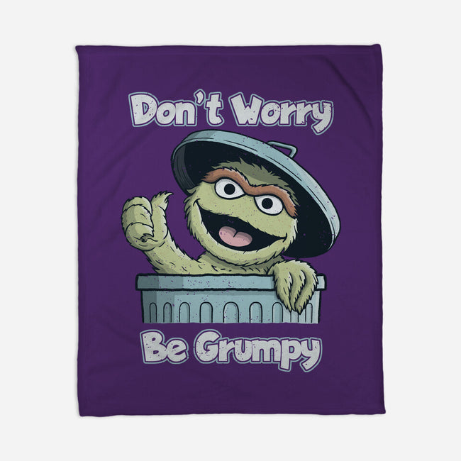 Don't Worry Be Grumpy-None-Fleece-Blanket-NMdesign