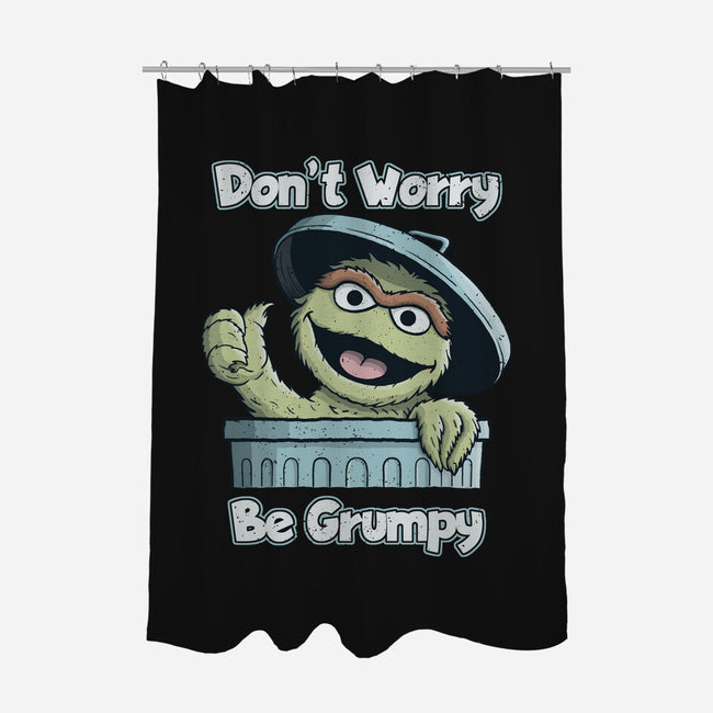 Don't Worry Be Grumpy-None-Polyester-Shower Curtain-NMdesign