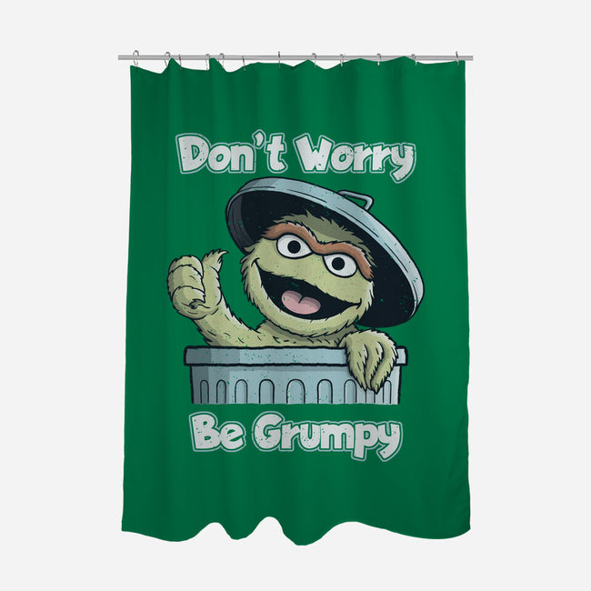 Don't Worry Be Grumpy-None-Polyester-Shower Curtain-NMdesign