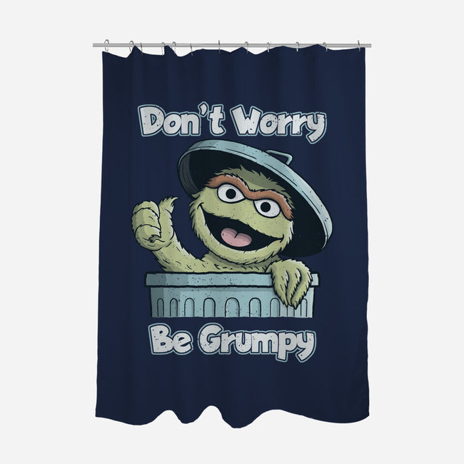 Don't Worry Be Grumpy-None-Polyester-Shower Curtain-NMdesign
