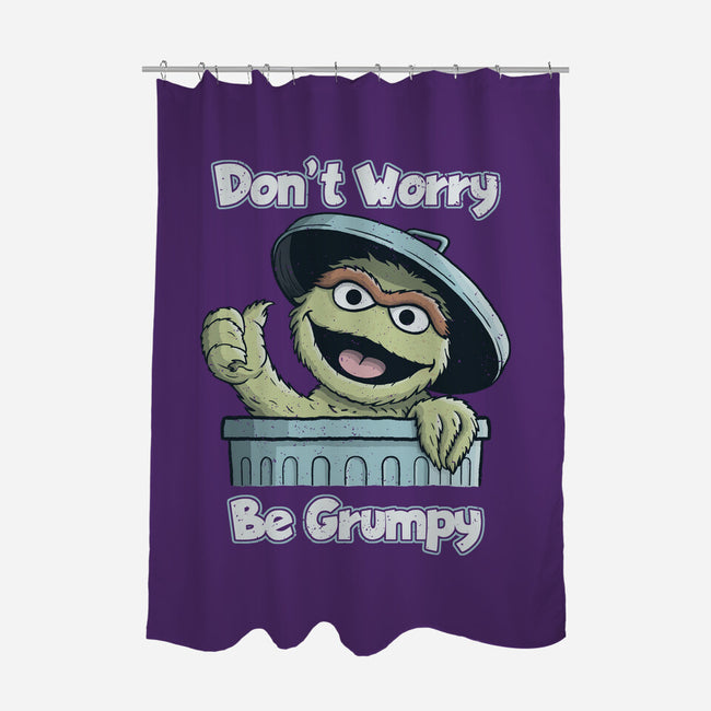 Don't Worry Be Grumpy-None-Polyester-Shower Curtain-NMdesign