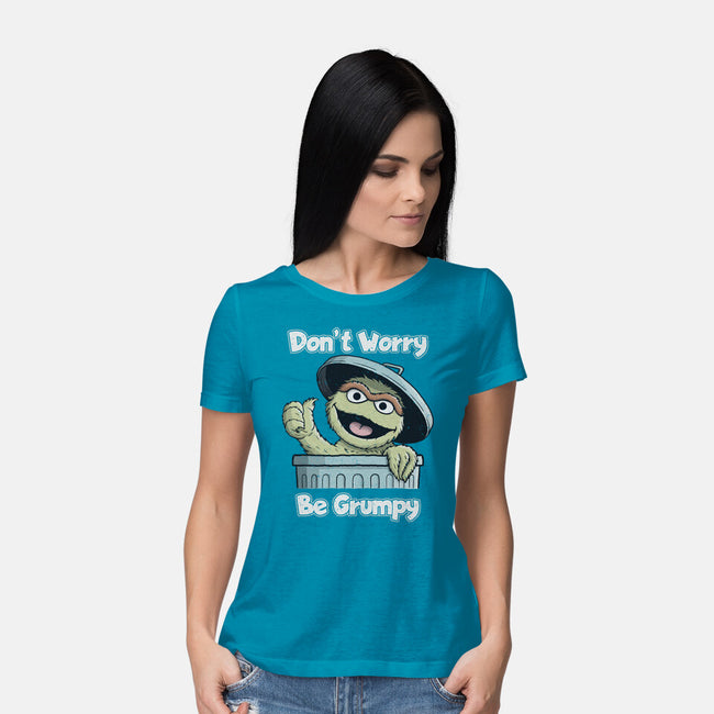 Don't Worry Be Grumpy-Womens-Basic-Tee-NMdesign