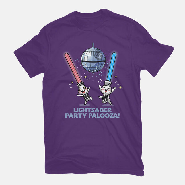 Lightsaber Party Palooza-Womens-Basic-Tee-Lorets
