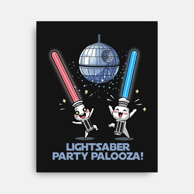 Lightsaber Party Palooza-None-Stretched-Canvas-Lorets