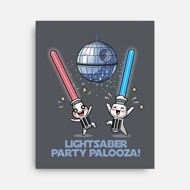 Lightsaber Party Palooza-None-Stretched-Canvas-Lorets