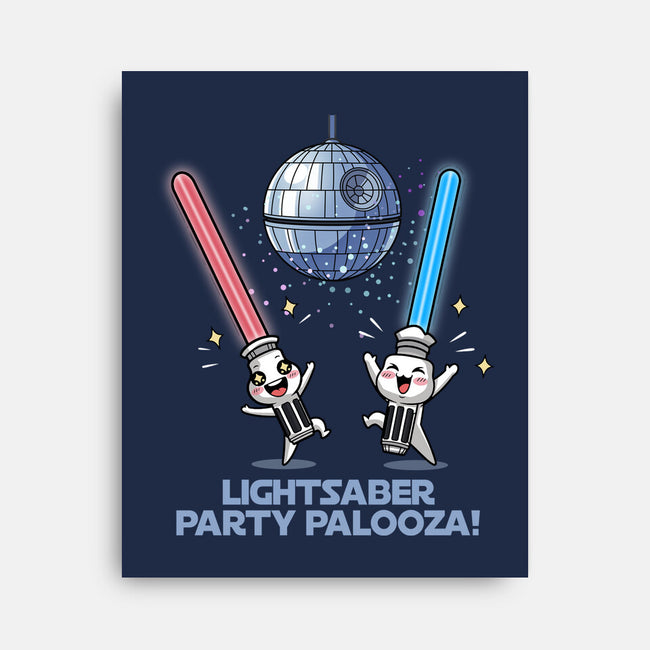 Lightsaber Party Palooza-None-Stretched-Canvas-Lorets
