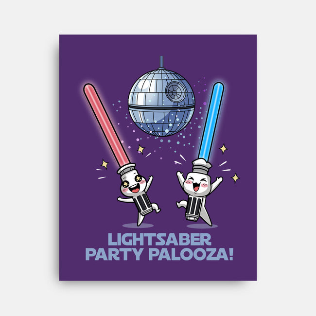 Lightsaber Party Palooza-None-Stretched-Canvas-Lorets
