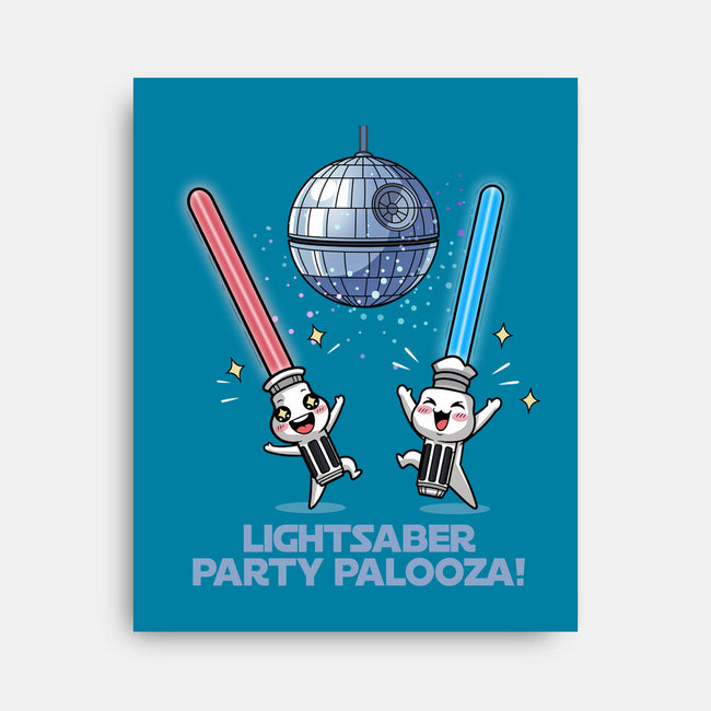 Lightsaber Party Palooza-None-Stretched-Canvas-Lorets