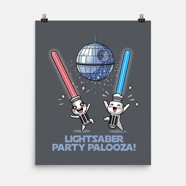 Lightsaber Party Palooza-None-Matte-Poster-Lorets