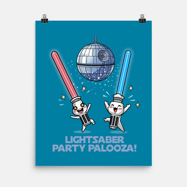 Lightsaber Party Palooza-None-Matte-Poster-Lorets