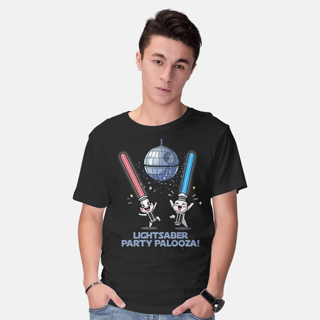 Lightsaber Party Palooza-Mens-Basic-Tee-Lorets