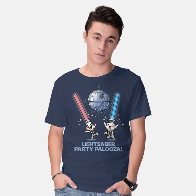 Lightsaber Party Palooza-Mens-Basic-Tee-Lorets