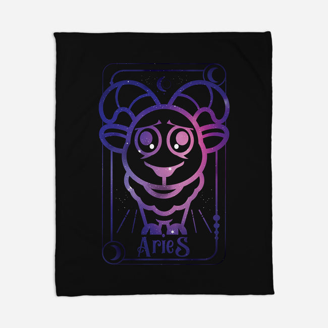 Aries Galaxy Sign-None-Fleece-Blanket-jrberger