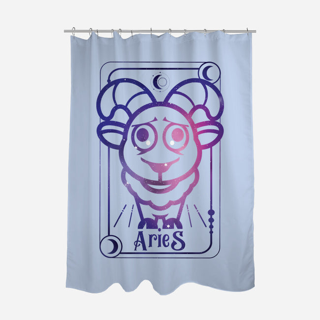 Aries Galaxy Sign-None-Polyester-Shower Curtain-jrberger
