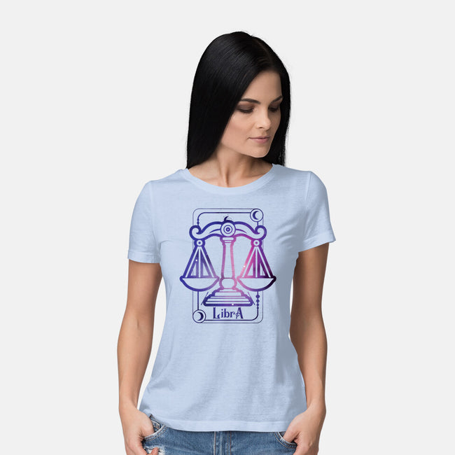 Libra Galaxy Sign-Womens-Basic-Tee-jrberger