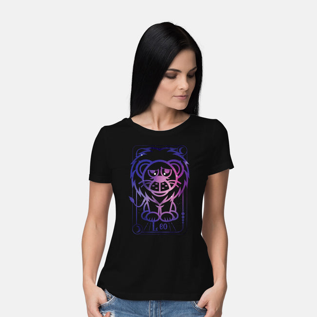 Leo Galaxy Sign-Womens-Basic-Tee-jrberger