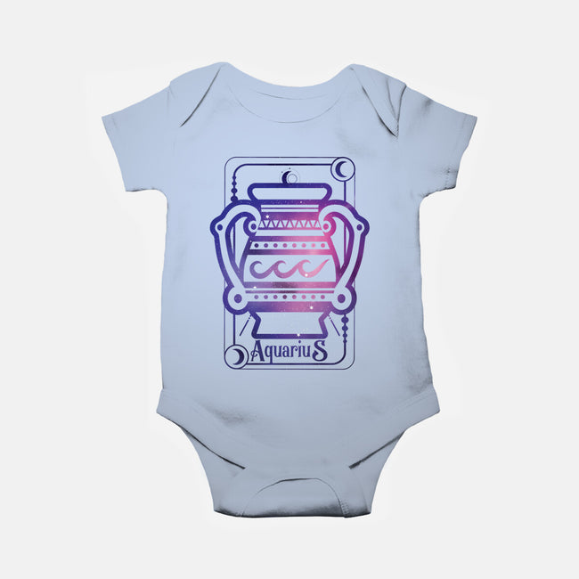 Aquarius Galaxy Sign-Baby-Basic-Onesie-jrberger