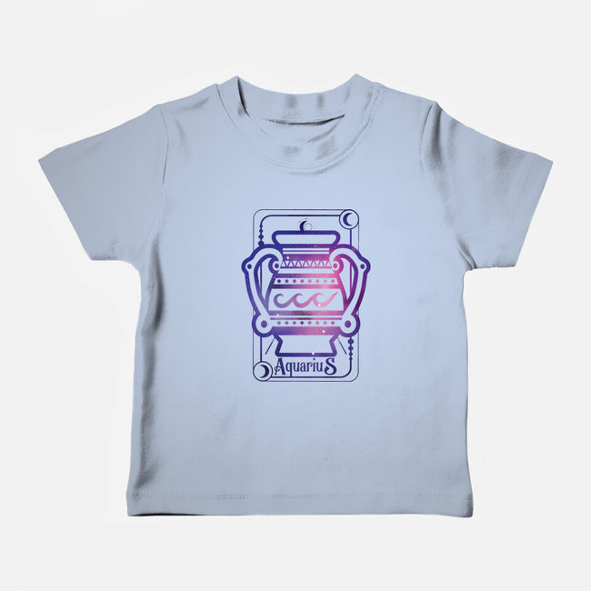 Aquarius Galaxy Sign-Baby-Basic-Tee-jrberger