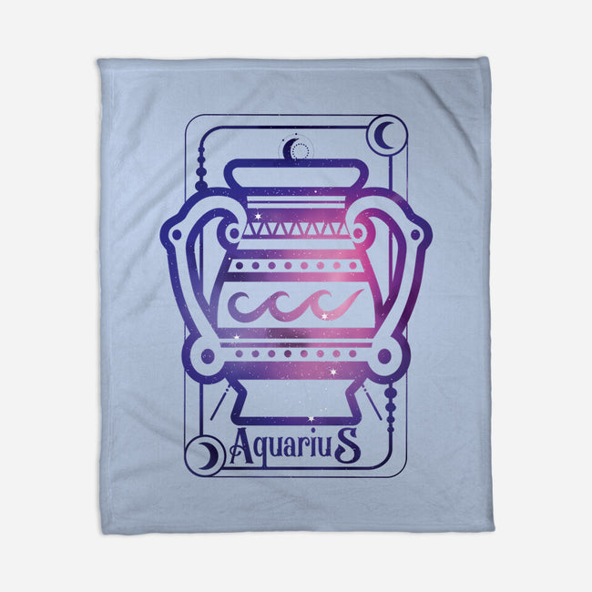 Aquarius Galaxy Sign-None-Fleece-Blanket-jrberger