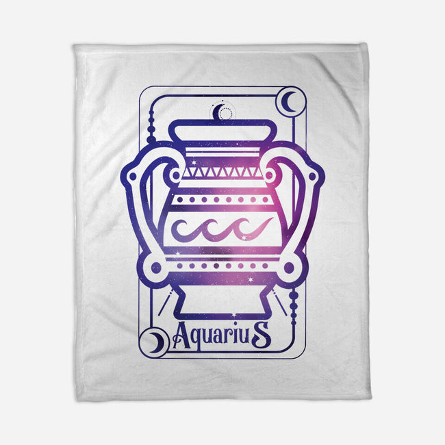 Aquarius Galaxy Sign-None-Fleece-Blanket-jrberger