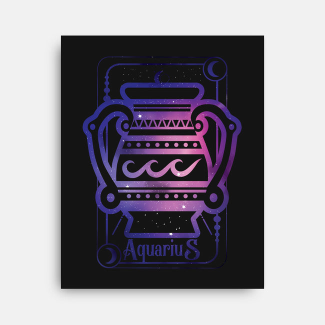 Aquarius Galaxy Sign-None-Stretched-Canvas-jrberger