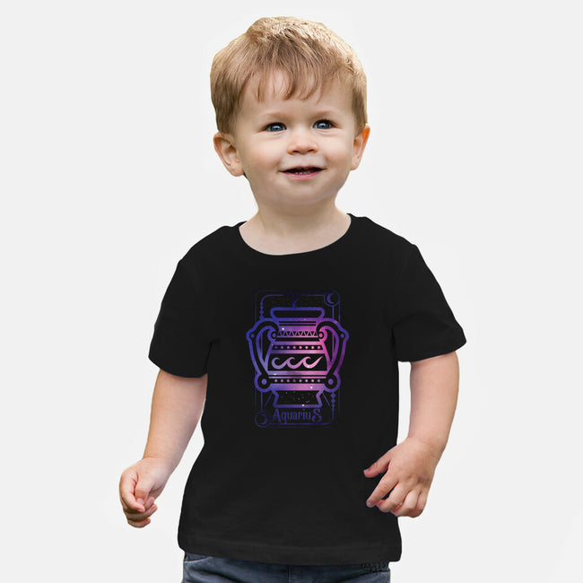 Aquarius Galaxy Sign-Baby-Basic-Tee-jrberger