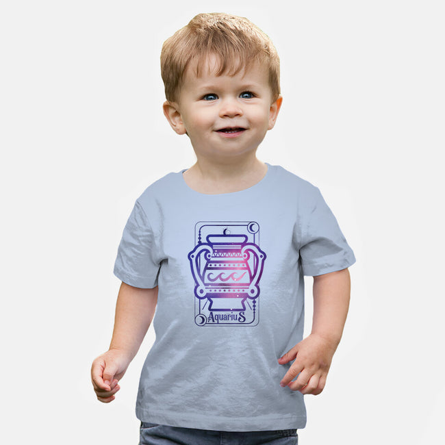 Aquarius Galaxy Sign-Baby-Basic-Tee-jrberger