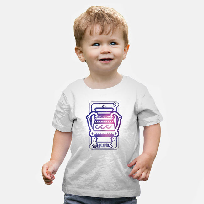 Aquarius Galaxy Sign-Baby-Basic-Tee-jrberger