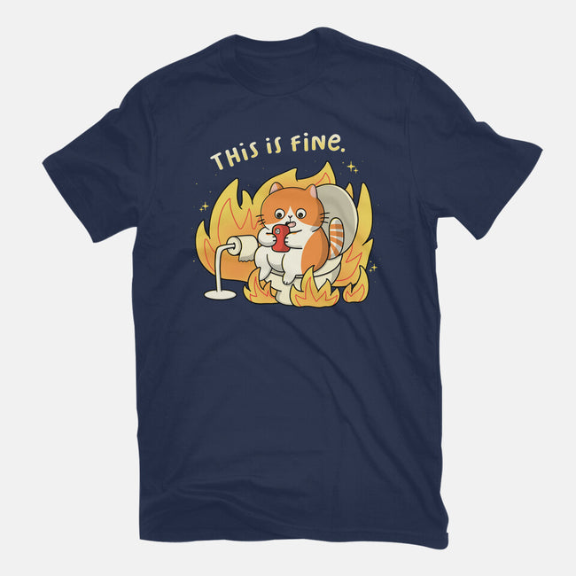 Oh This Is Fine-Mens-Basic-Tee-Freecheese