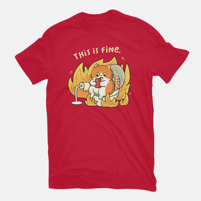 Oh This Is Fine-Mens-Basic-Tee-Freecheese