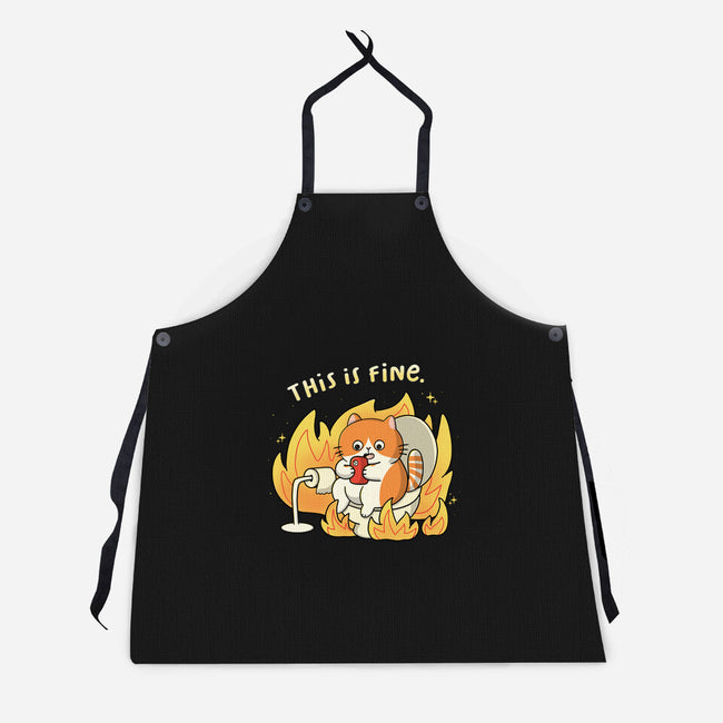 Oh This Is Fine-Unisex-Kitchen-Apron-Freecheese