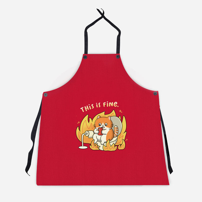 Oh This Is Fine-Unisex-Kitchen-Apron-Freecheese