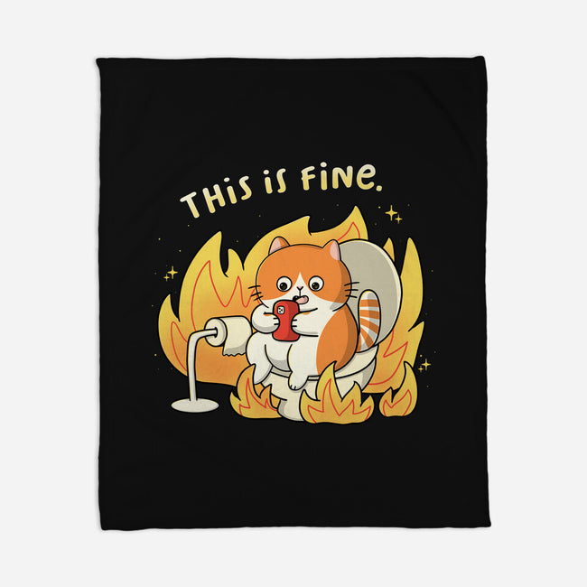 Oh This Is Fine-None-Fleece-Blanket-Freecheese