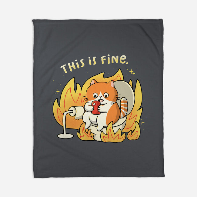 Oh This Is Fine-None-Fleece-Blanket-Freecheese