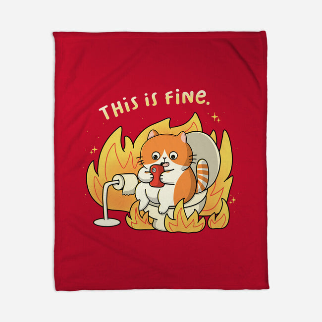 Oh This Is Fine-None-Fleece-Blanket-Freecheese