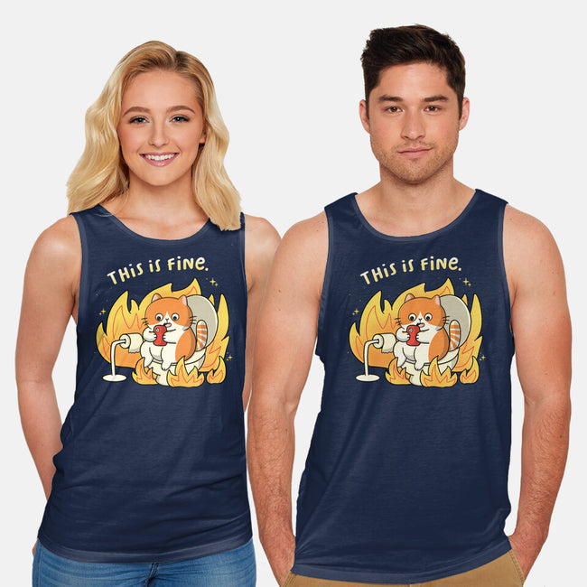 Oh This Is Fine-Unisex-Basic-Tank-Freecheese
