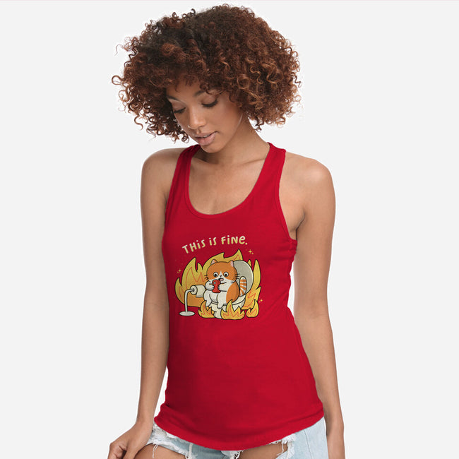 Oh This Is Fine-Womens-Racerback-Tank-Freecheese