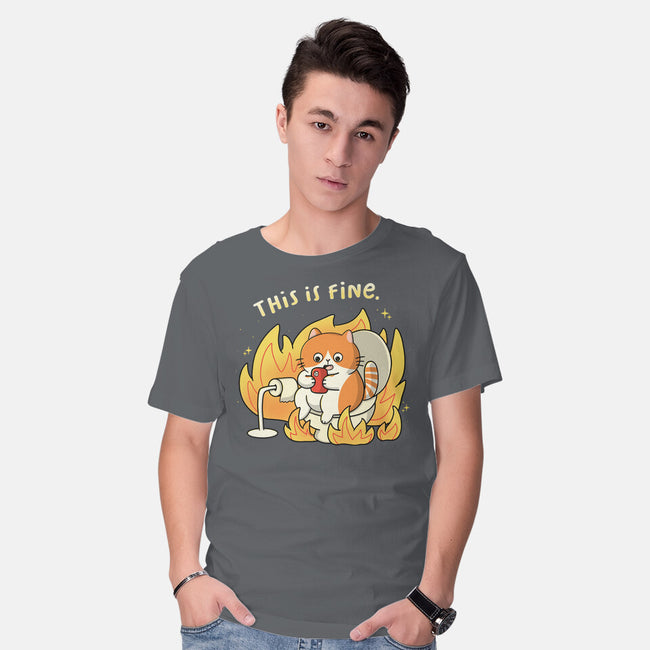 Oh This Is Fine-Mens-Basic-Tee-Freecheese