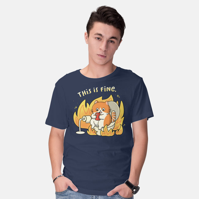 Oh This Is Fine-Mens-Basic-Tee-Freecheese