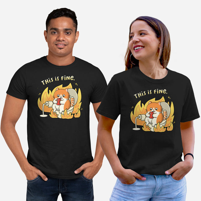 Oh This Is Fine-Unisex-Basic-Tee-Freecheese