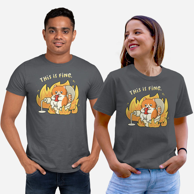 Oh This Is Fine-Unisex-Basic-Tee-Freecheese