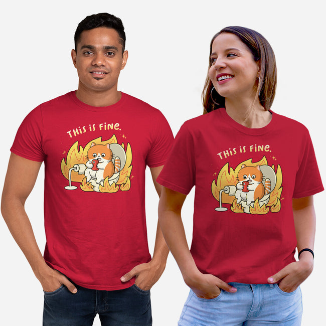 Oh This Is Fine-Unisex-Basic-Tee-Freecheese