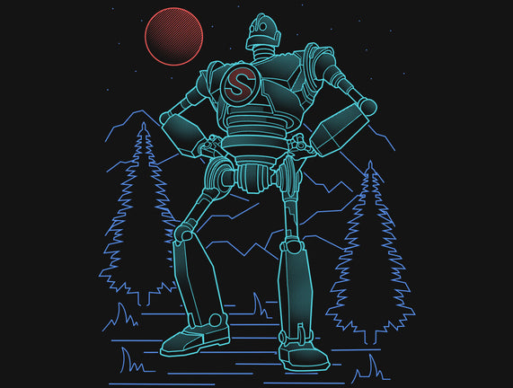 Iron Colossal Neon Lineart
