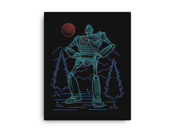 Iron Colossal Neon Lineart