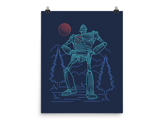 Iron Colossal Neon Lineart