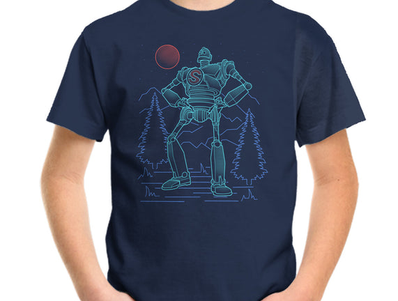 Iron Colossal Neon Lineart